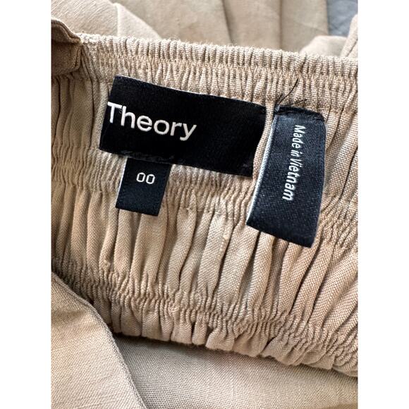 THEORY Tan Sleeveless Crossback Sleek Crunch One-Piece Jumpsuit 00 FALL VIBES - Picture 8 of 10